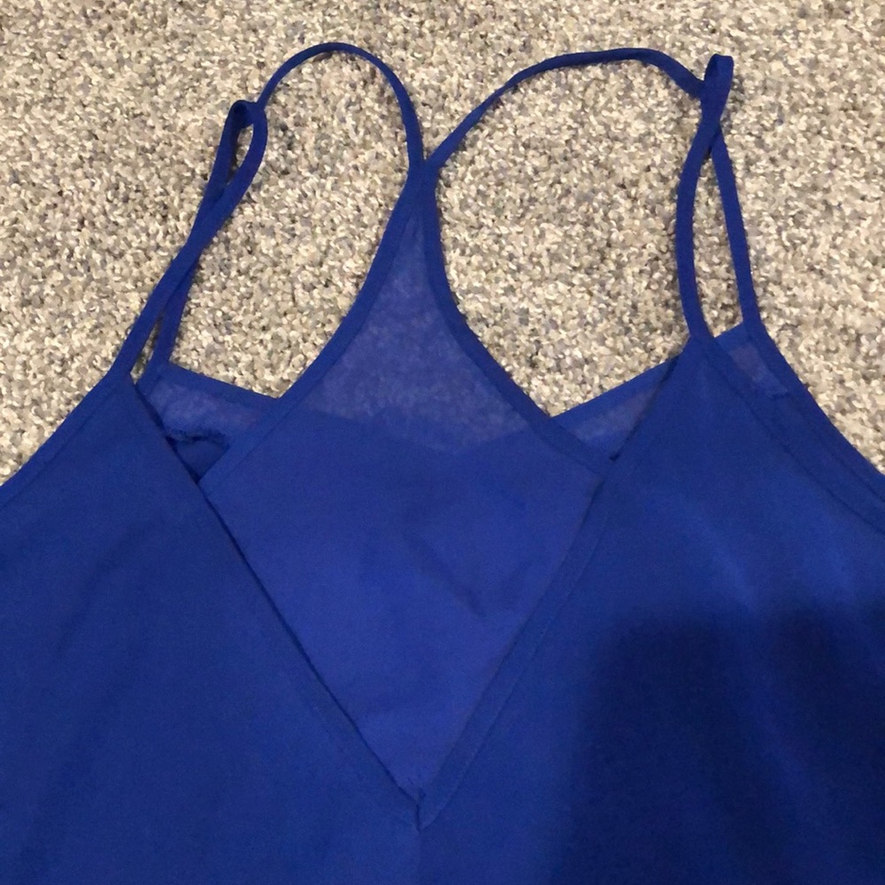 Women’s Strappy Blue Tank - Picture 3 of 4